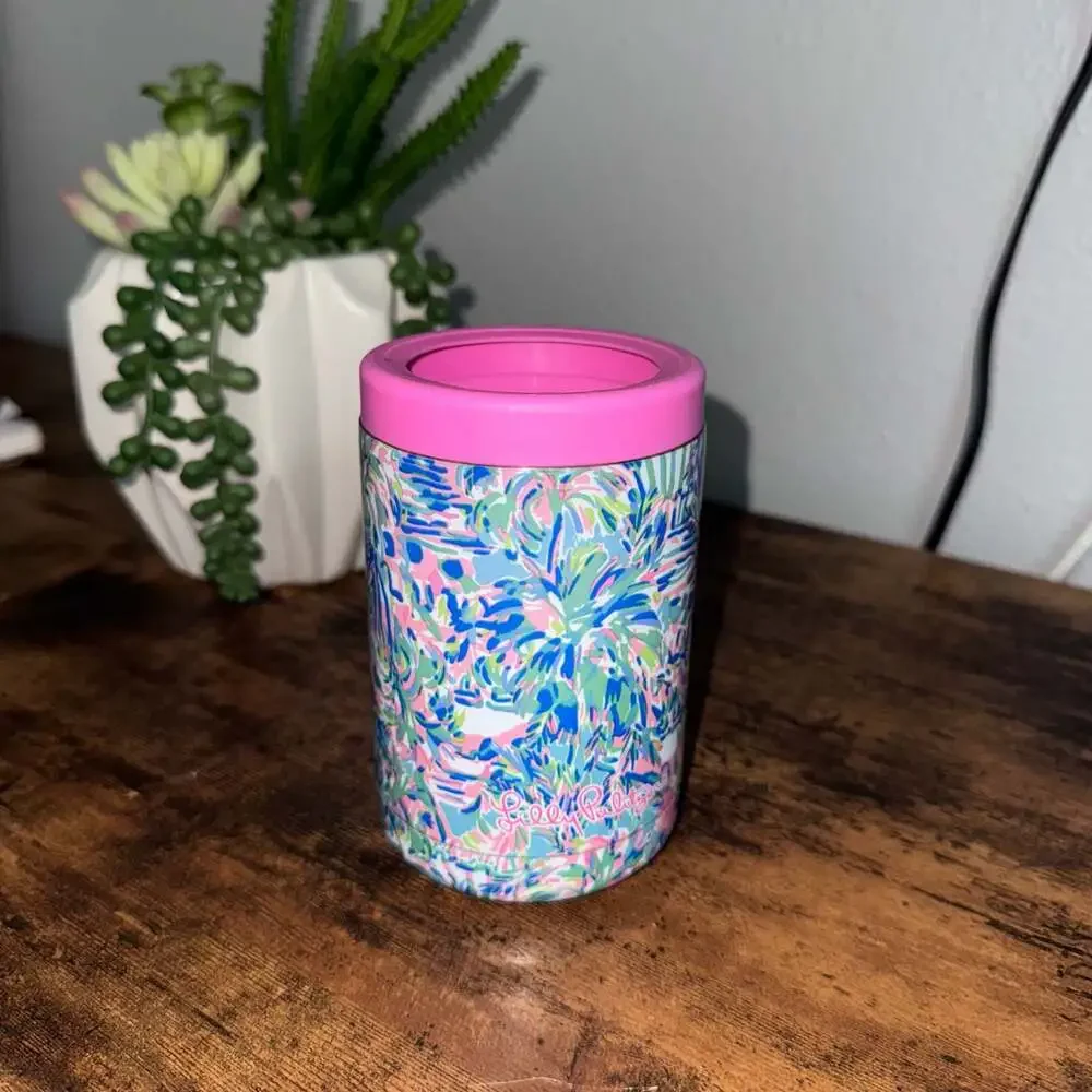 Lilly Pulitzer Insulated Can Cooler/Tumbler in Ibiza Cabana Print